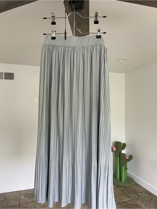 Metro Wear Dresses & Skirts - Metro Wear Silver-Gray Pleated Maxi Skirt
